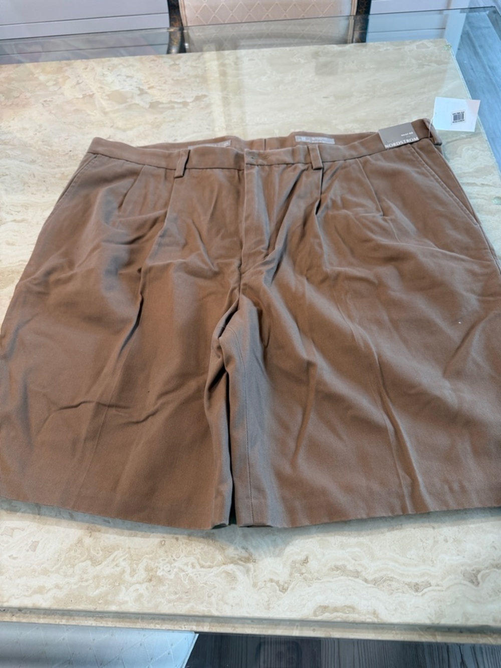 Nordstrom Men's Tan pleated Front Shorts